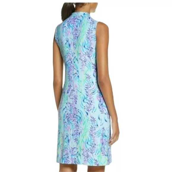 Lilly Pulitzer Sherryn Shift Dress Women XS Blue Oasis Tint Swim Shady Seahorse - Picture 2 of 9